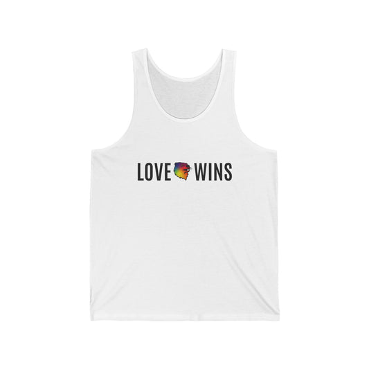 Love Wins - Evanston River Otters Unisex Jersey Tank
