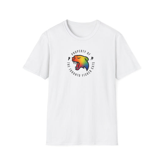 Pride Logo - Personalized Property of Toronto Fisher Cats Unisex Softstyle T-Shirt