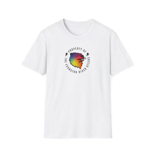 Pride Logo - Personalized Property of Evanston River Otters Unisex Softstyle T-Shirt