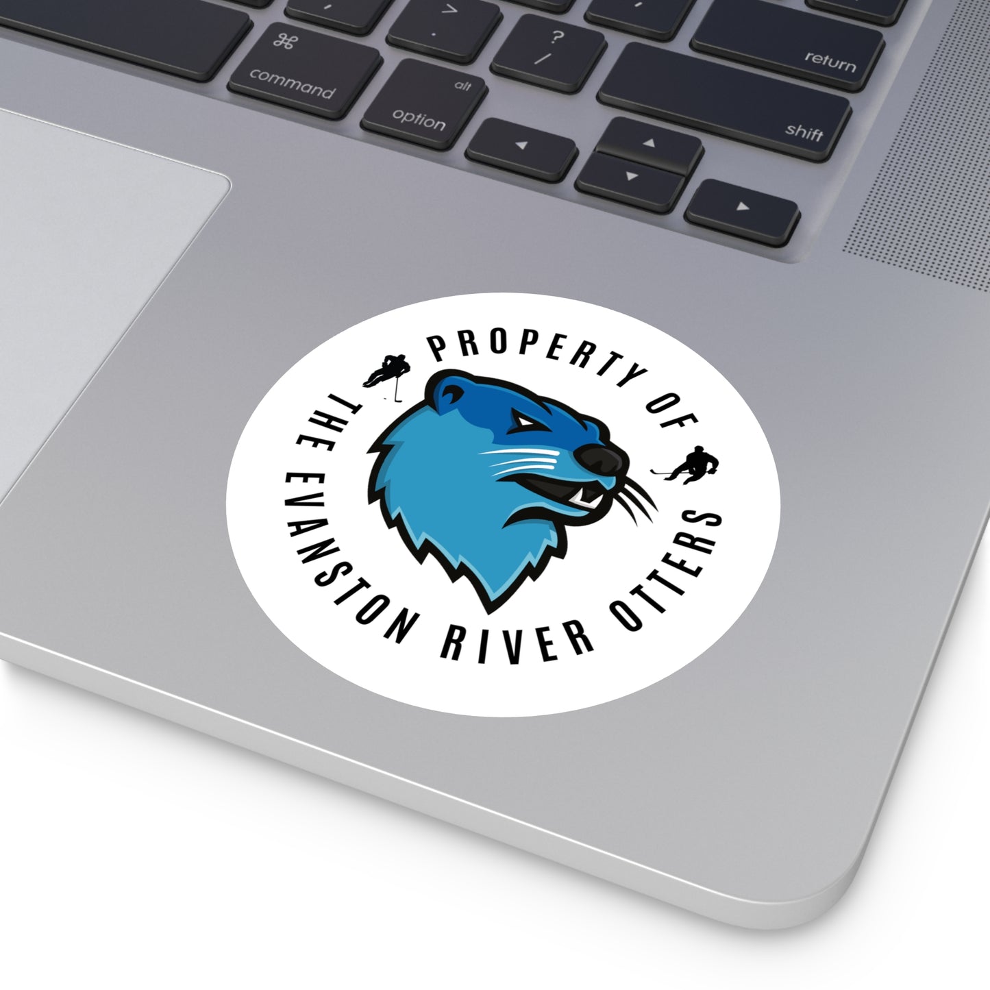 Property of the Evanston River Otters Round Stickers