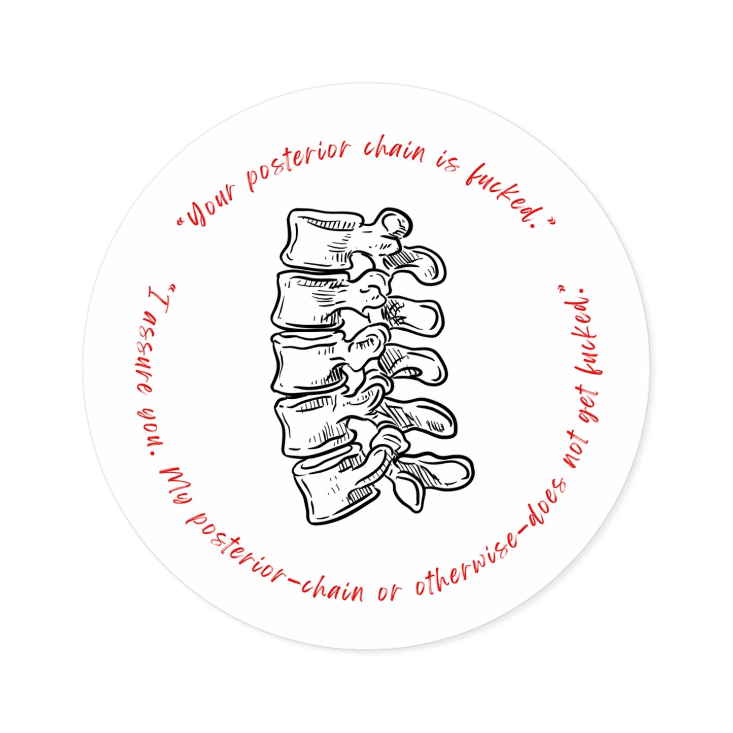 Posterior Chain Sticker