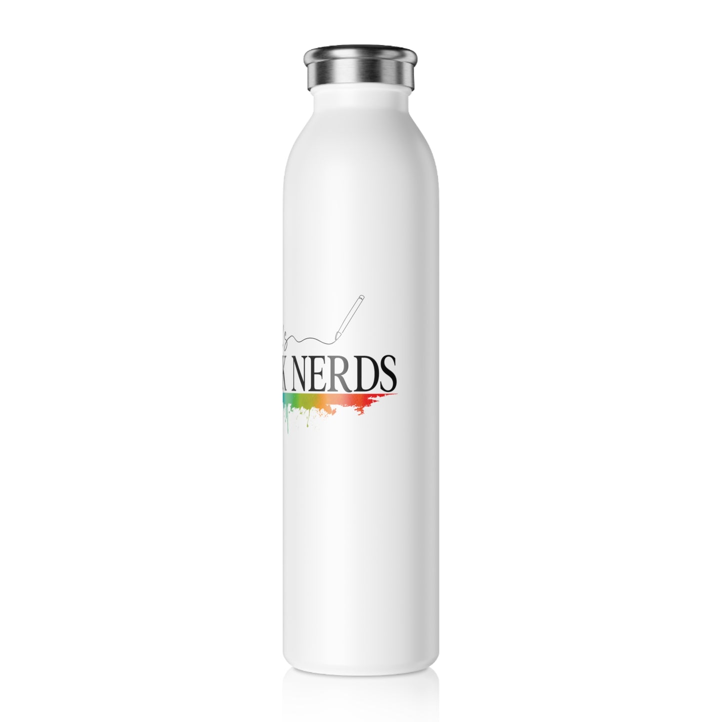 Book Nerds Slim Water Bottle