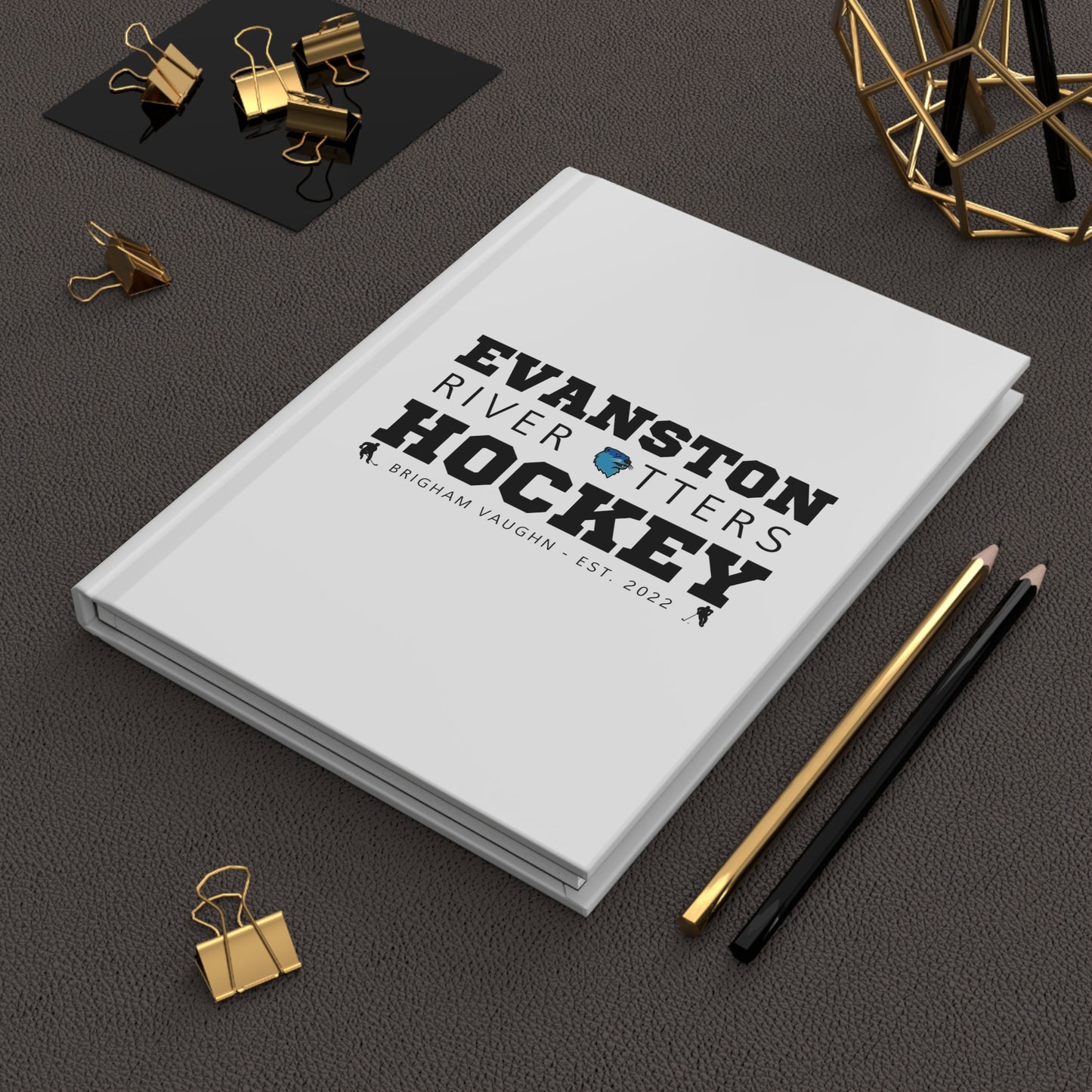 Evanston River Otters Hockey Hardcover Journal