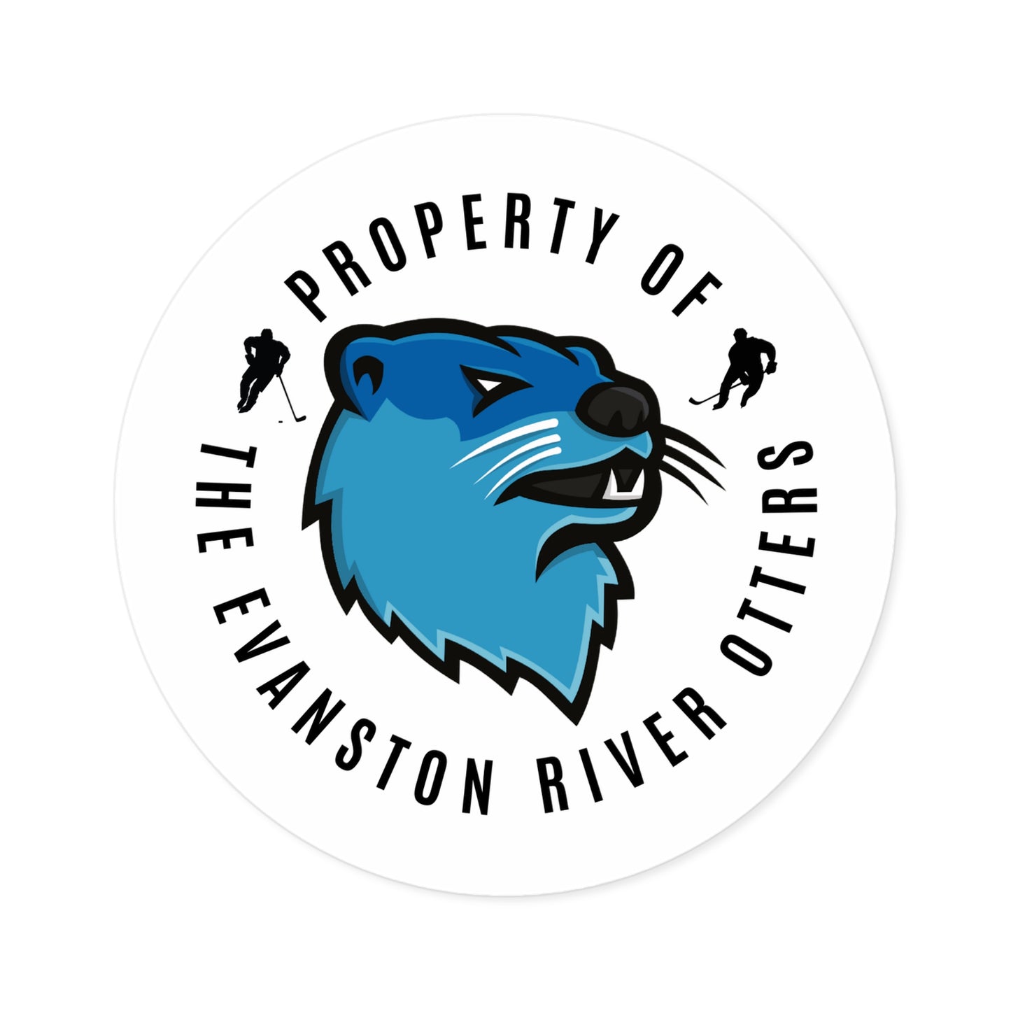 Property of the Evanston River Otters Round Stickers