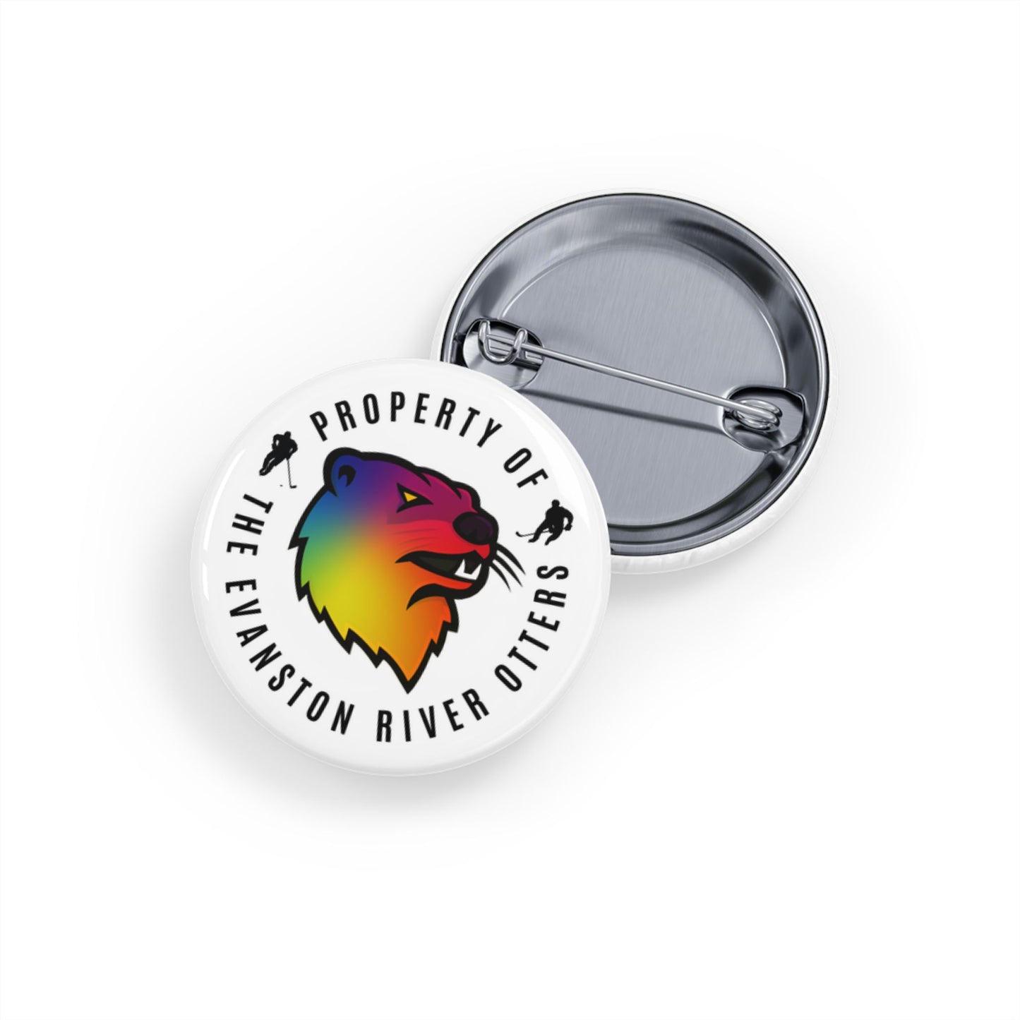 Pride Logo - Evanston River Otters Round Pins