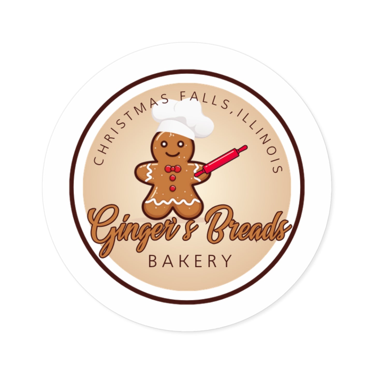 Ginger's Breads Round Stickers