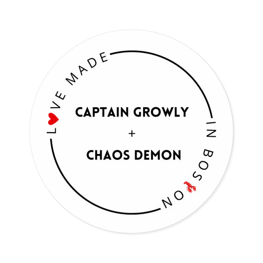 Love Made in Boston - Captain Growly + Chaos Demon Sticker