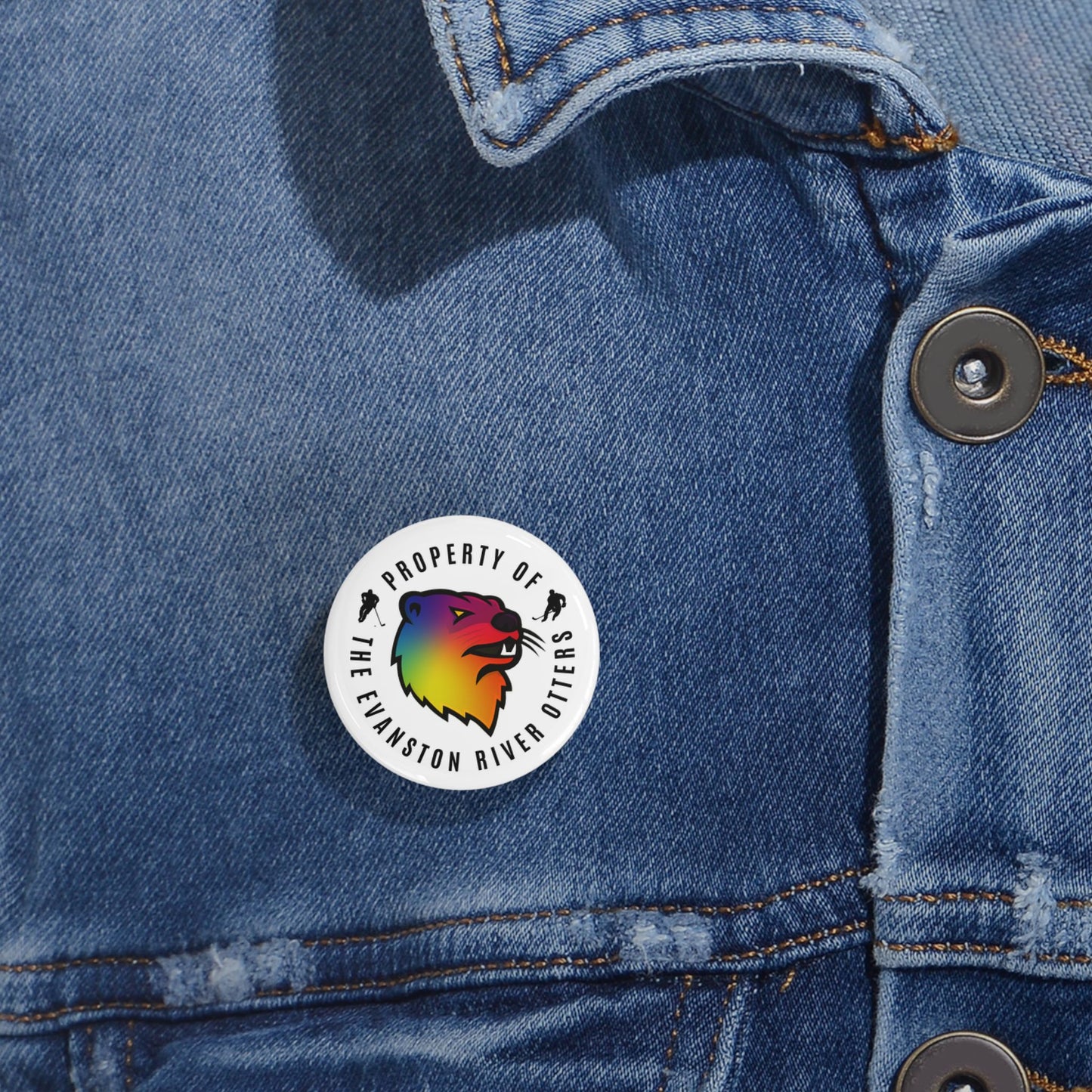 Pride Logo - Evanston River Otters Round Pins