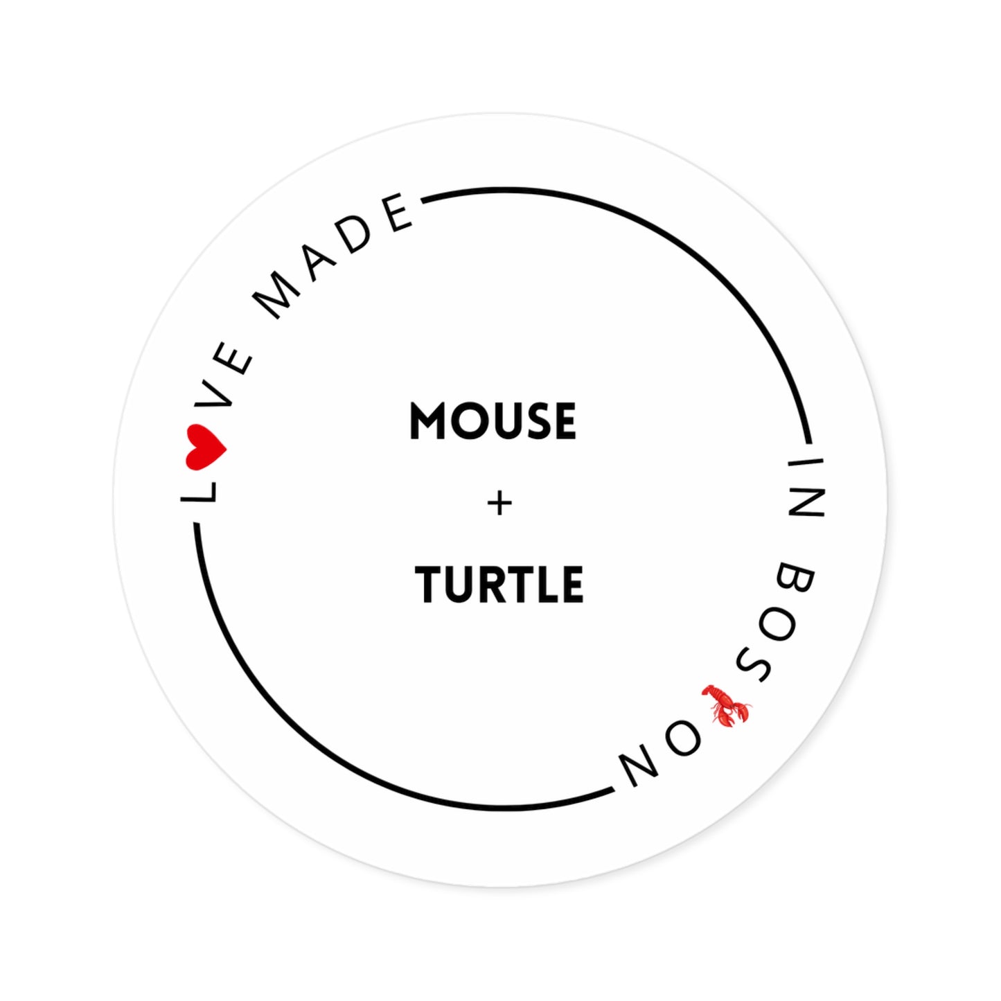 Love Made in Boston - Mouse + Turtle Sticker