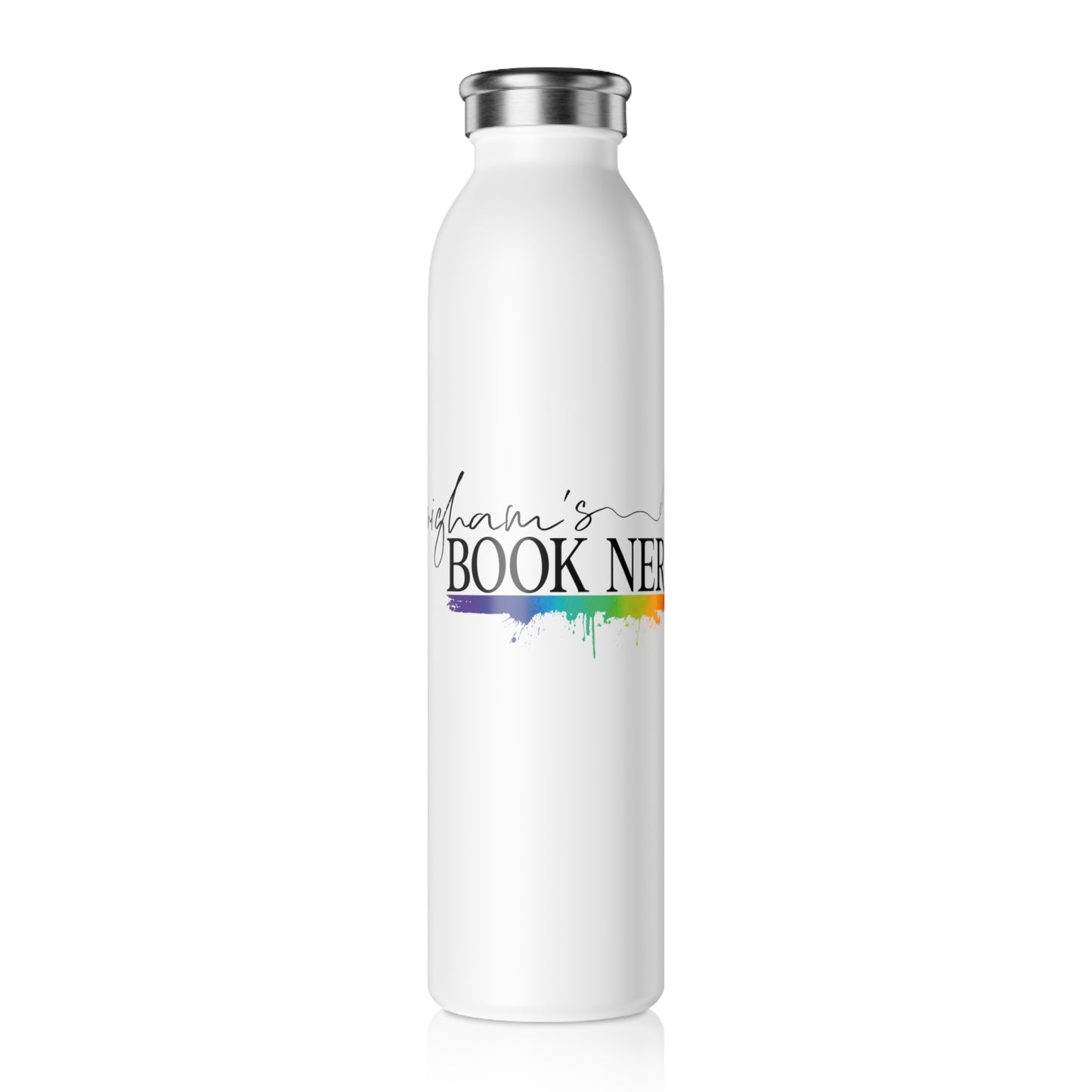 Book Nerds Slim Water Bottle