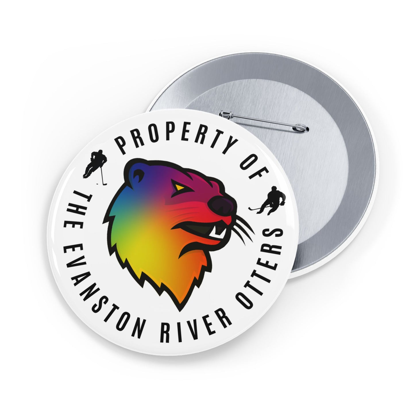 Pride Logo - Evanston River Otters Round Pins