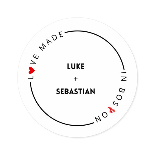 Love Made in Boston - Luke + Sebastian Sticker