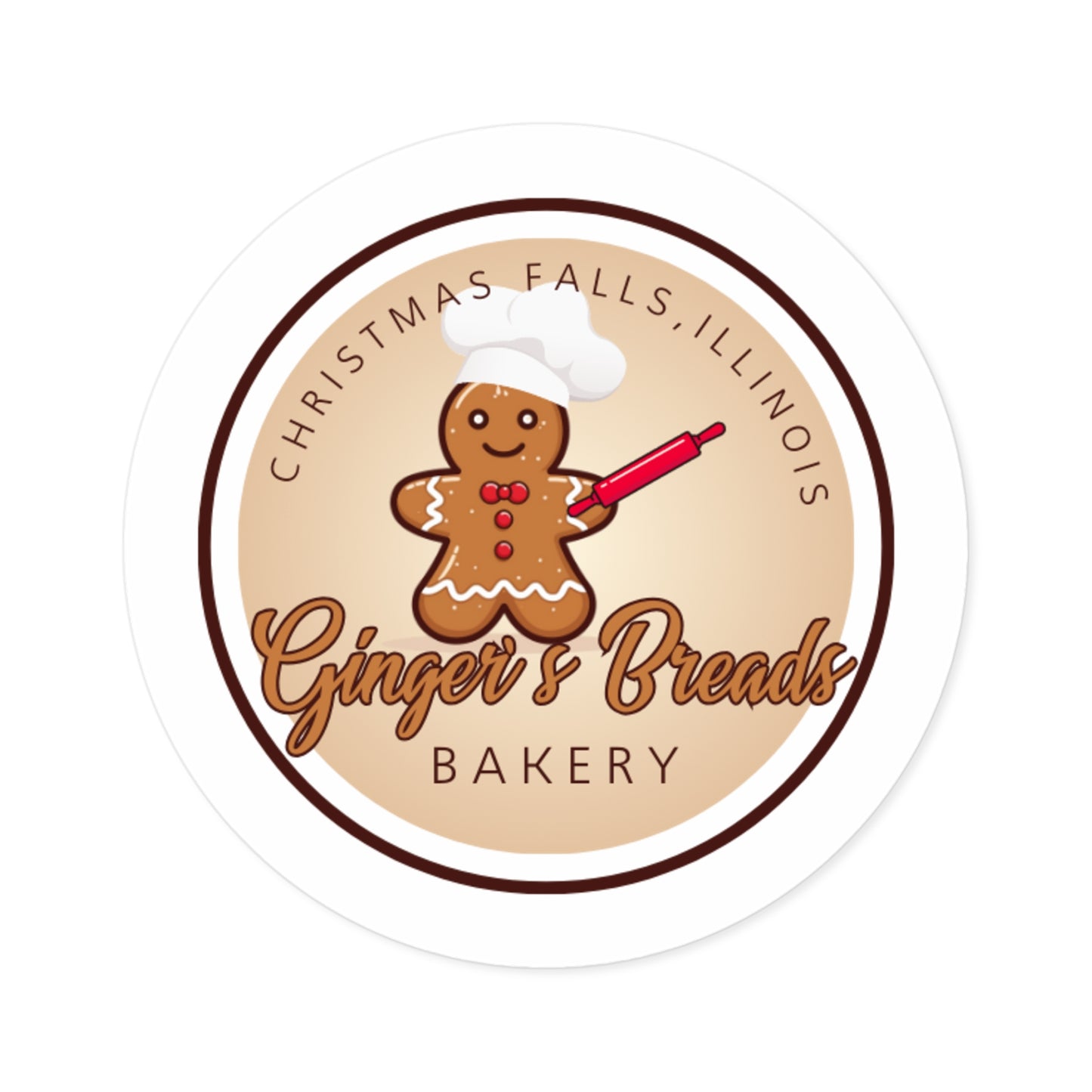 Ginger's Breads Round Stickers