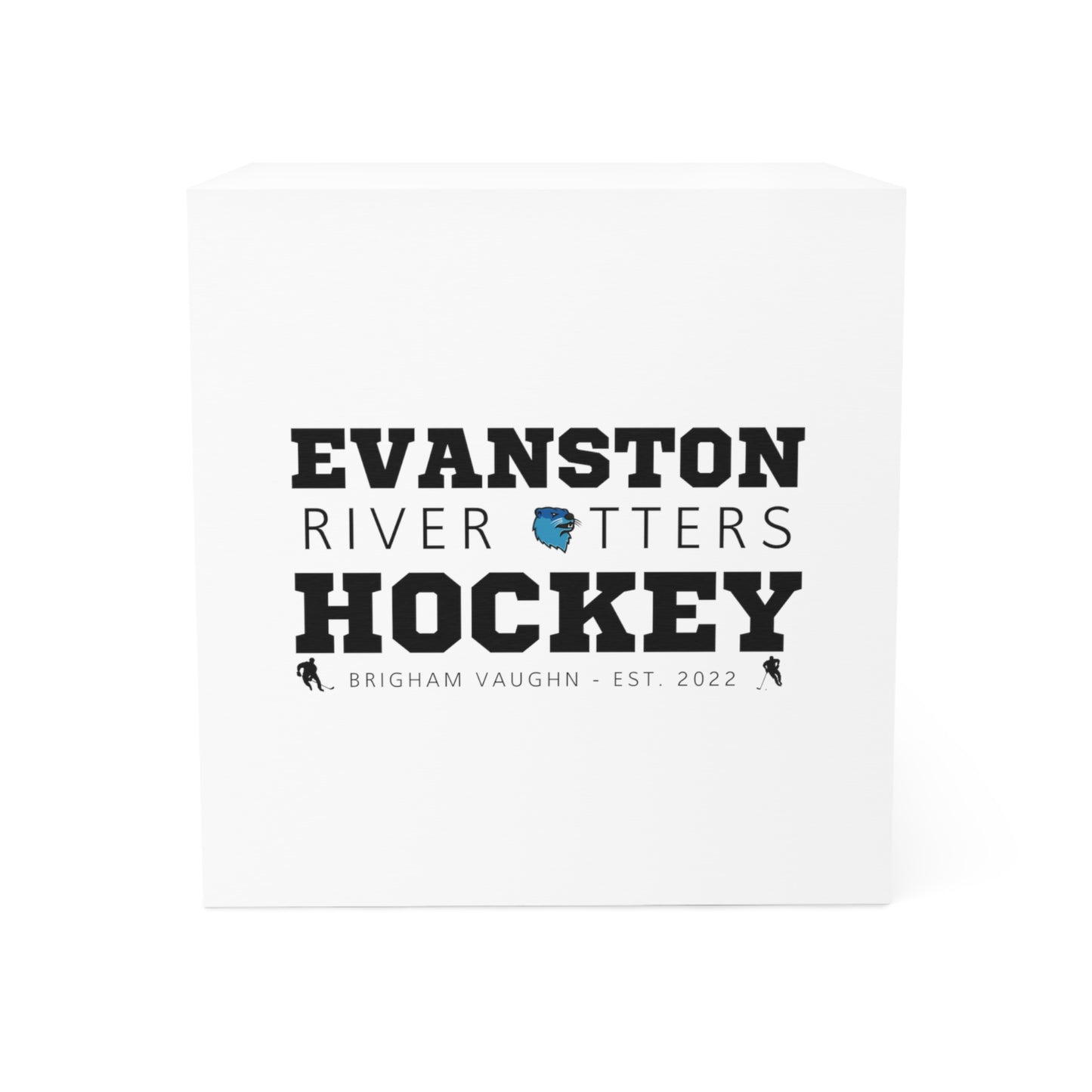 Evanston River Otters Hockey Sticky Note Cube