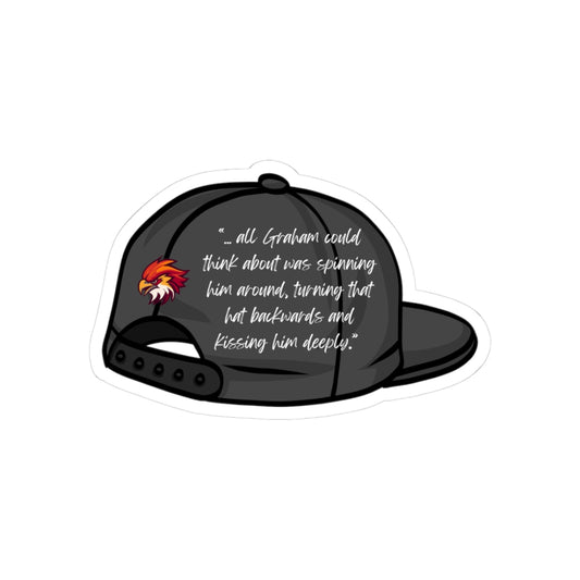 Backwards Cap Sticker