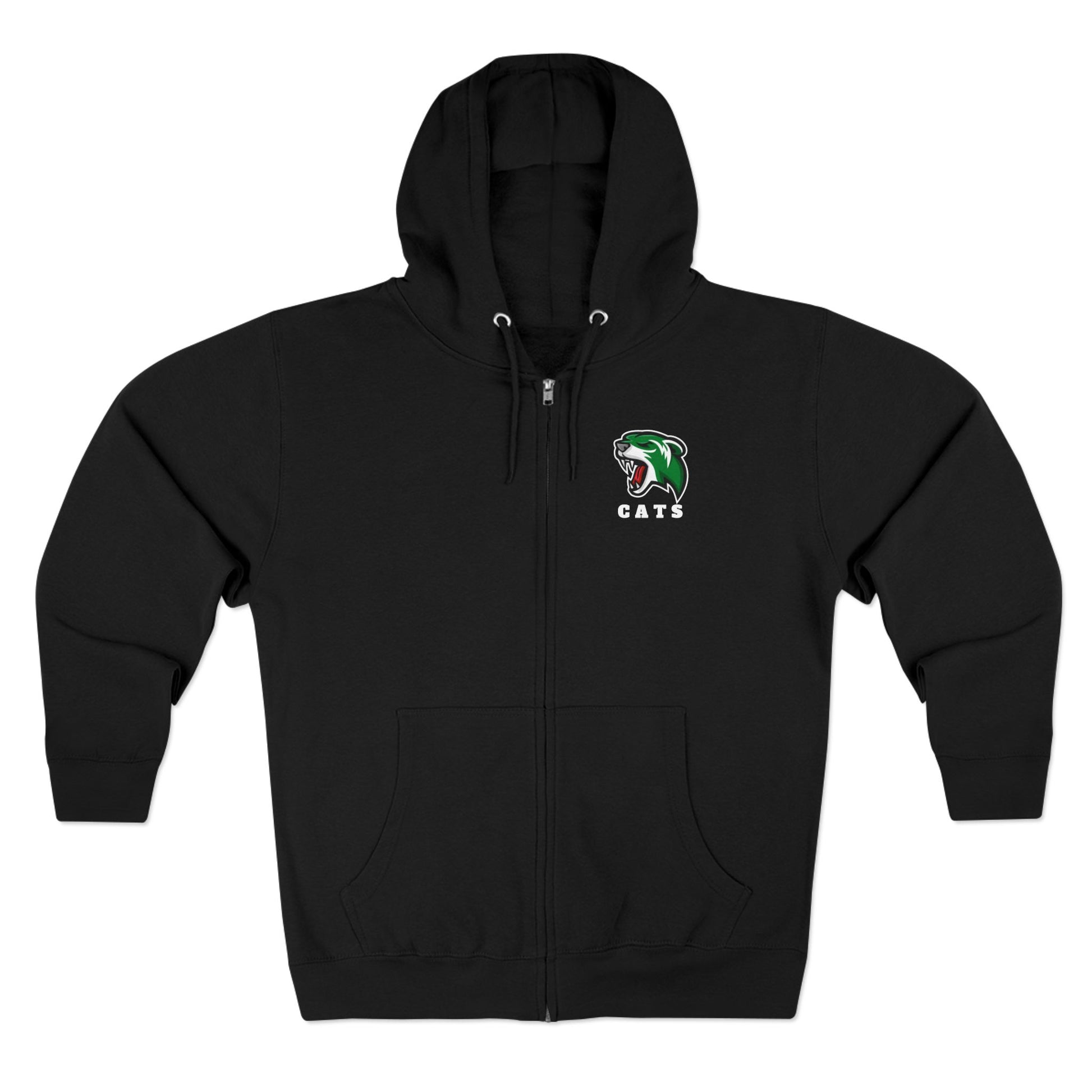 Black Noah Boucher Toronto Fisher Cats Zip Hoodie on white background