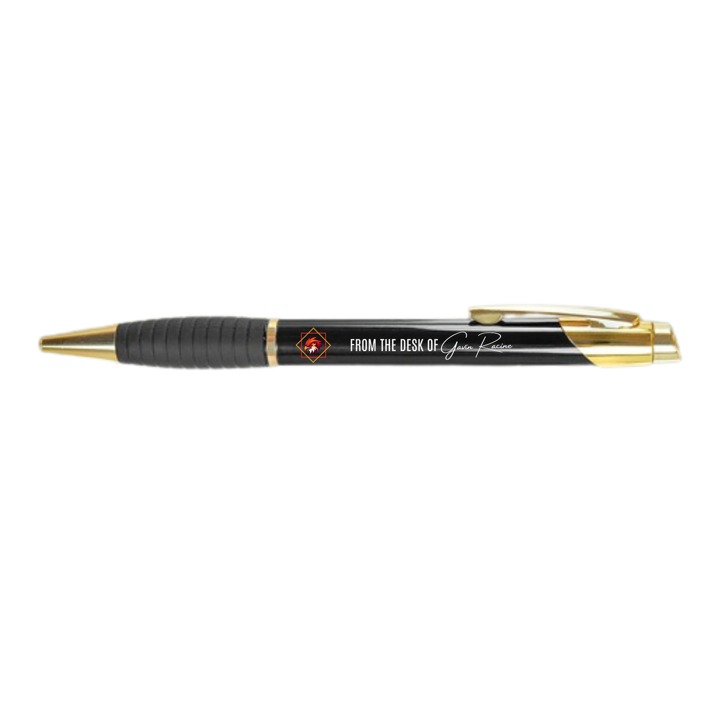From the Desk of Gavin Racine Brass Ballpoint Pen with Gripper