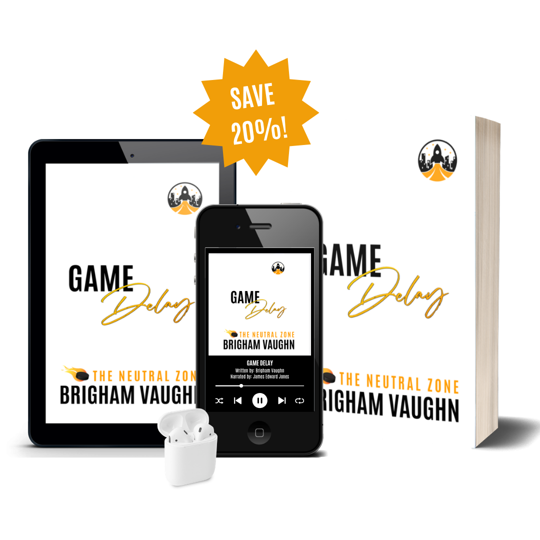 PRE-ORDER Game Delay (The Neutral Zone Series #1) - Audiobook, eBook, and Paperback Bundle